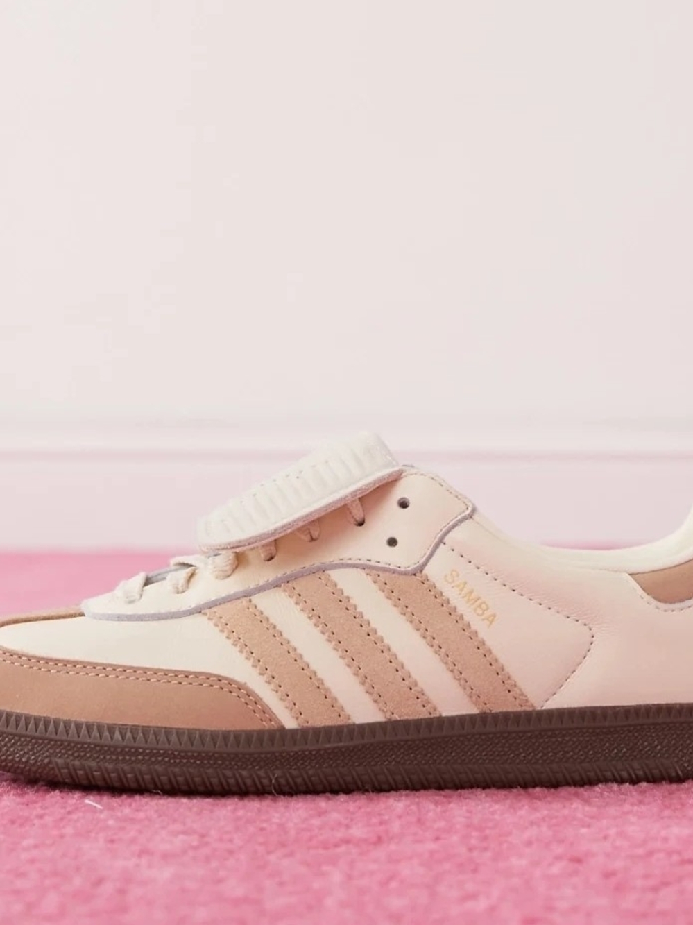 adidas Samba Sneakers in Pink and Brown